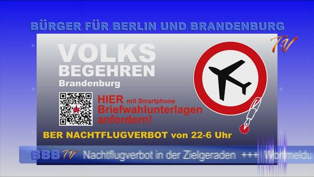 Volksbegehren für Nachtflugverbot in der Zielgeraden, BBB TV vom 15.11.12