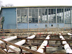 Blick über die Baugrube auf den Tränenpalast Blick über die Baugrube auf den Tränenpalast