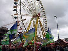 Die Klimademo vor dem Weihnachtsmarkt